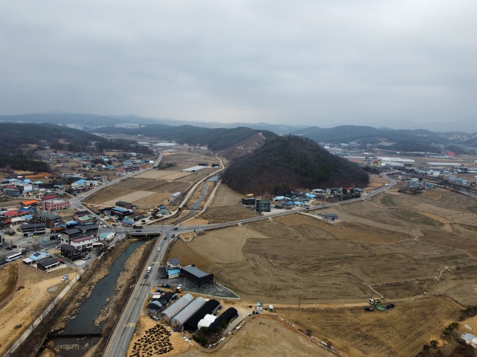 15일 오후 4시께 대규모 시스템 반도체 국가산업단지로 지정된 용인시 처인구 남사읍 일대 전경. (사진=김광섭 기자)