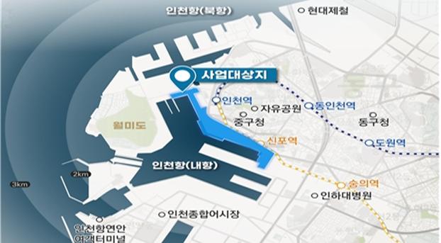 인천 내항 1,8부두 재개발사업 조감도. (사진제공=인천시)