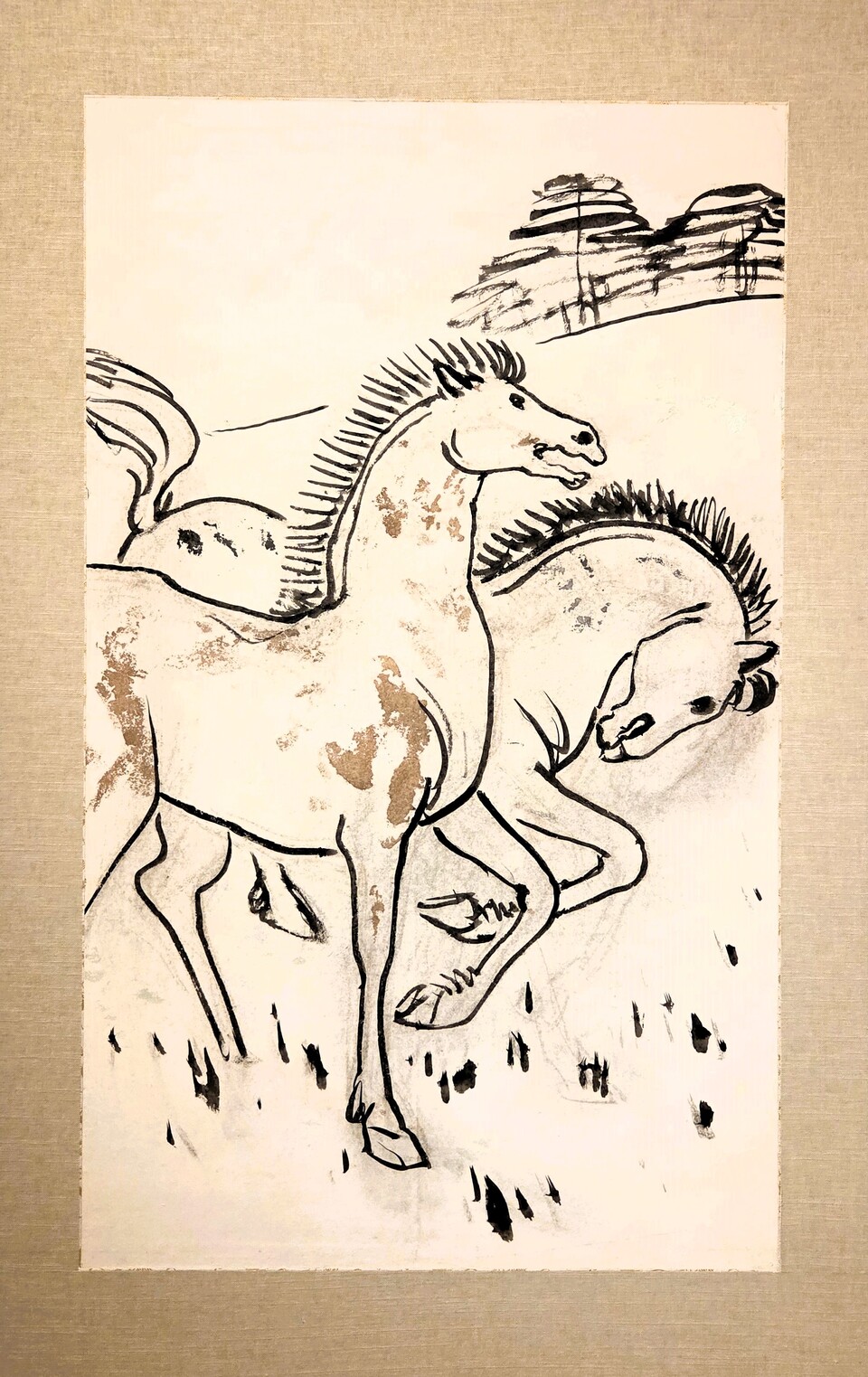 작품명(말 초본) 작가 : 장우성.