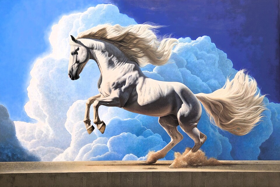 작품명(Dream of White Horse) 작가 송형노.