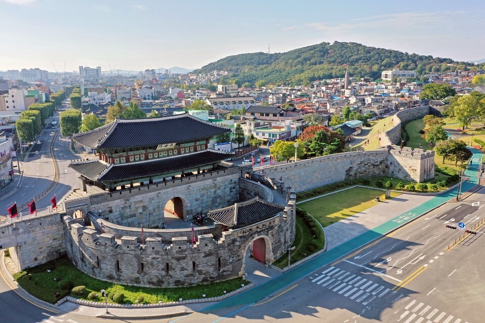 수원화성 중 보물로 지정된 장안문 전경. (사진제공=수원시)