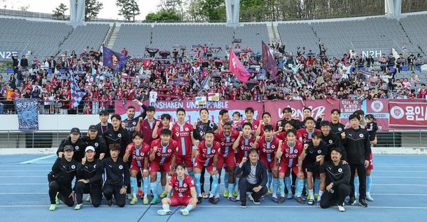 용인FC, 창단 ‘첫 승’...리그 순위 한 단계 상승