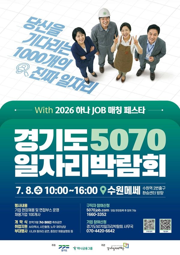 경기도·하나금융그룹, 5070 일자리박람회 개최