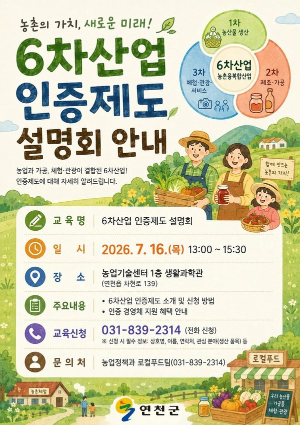 연천군, 6차산업 인증제도 설명회 개최