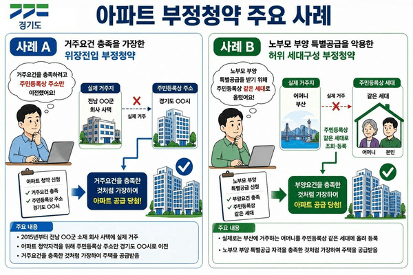 경기도, 동탄2신도시 부정청약 행위자 4명 검찰 송치